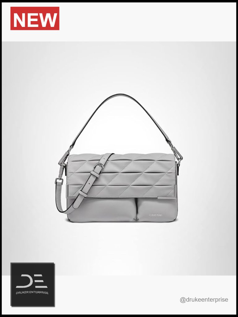 Vegan Leather Organizational Flap Demi Shoulder Crossbody Bag
